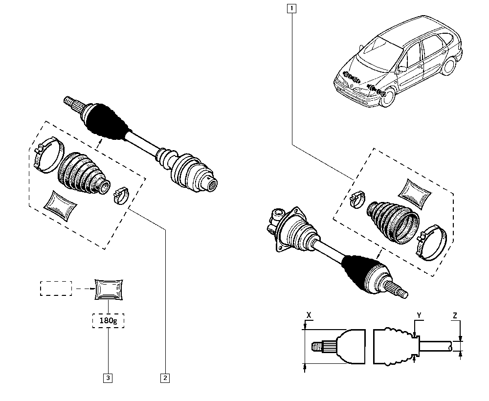 RENAULT 7701469021 - Körük, sürücü val furqanavto.az