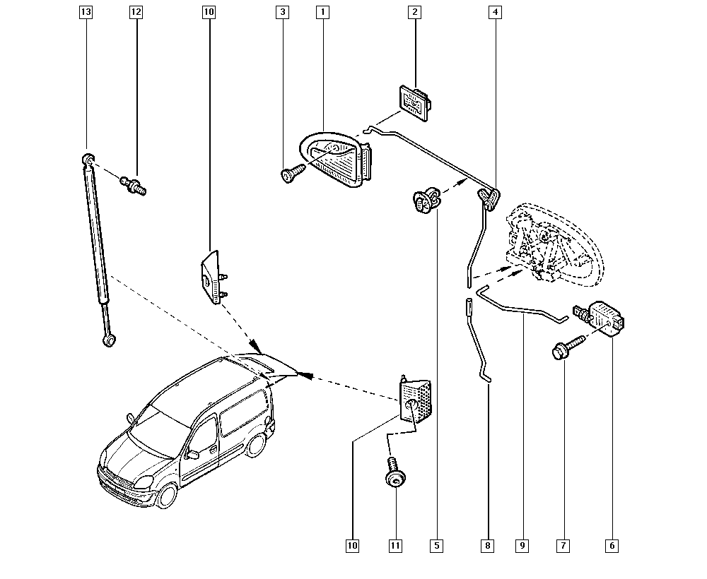 NISSAN 7700303186 - Qazlı bulaq, baqaj, yük yeri furqanavto.az