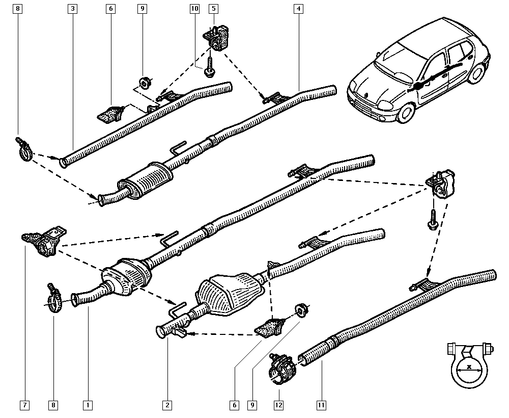 RENAULT 82 00 157 361 - Boru birləşdiricisi, egzoz sistemi furqanavto.az