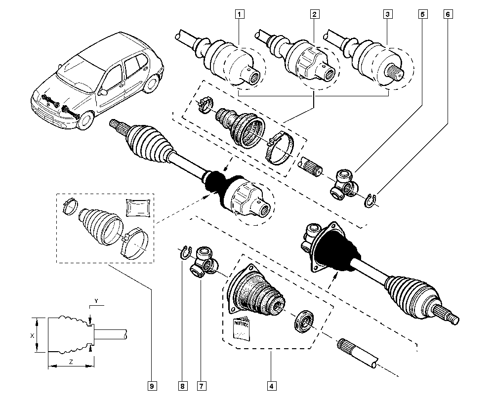 RENAULT 7701209884 - Körük, sürücü val furqanavto.az