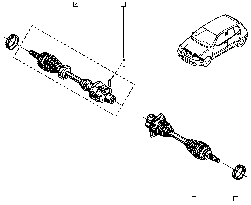 RENAULT 7700110484 - Sürücü mili furqanavto.az