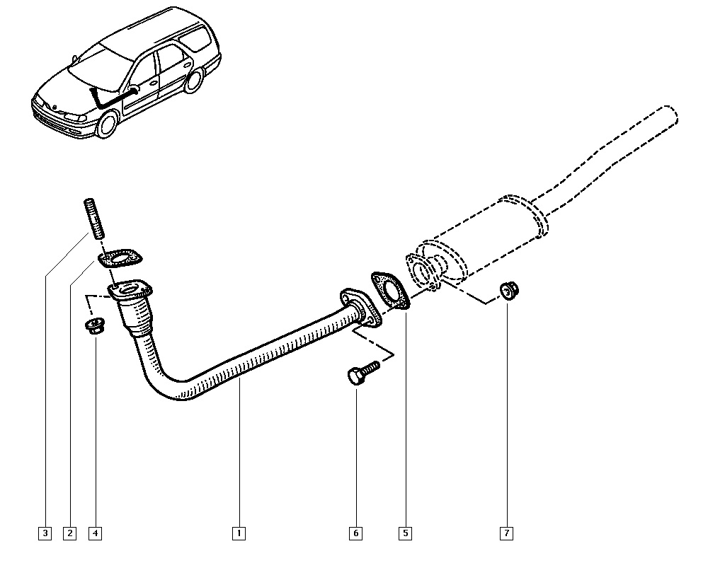 RENAULT 7700836094 - Conta, egzoz borusu furqanavto.az