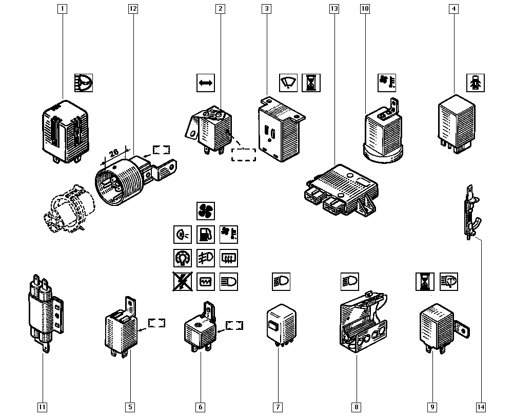 RENAULT 7700810932 - Rele, əsas cərəyan furqanavto.az