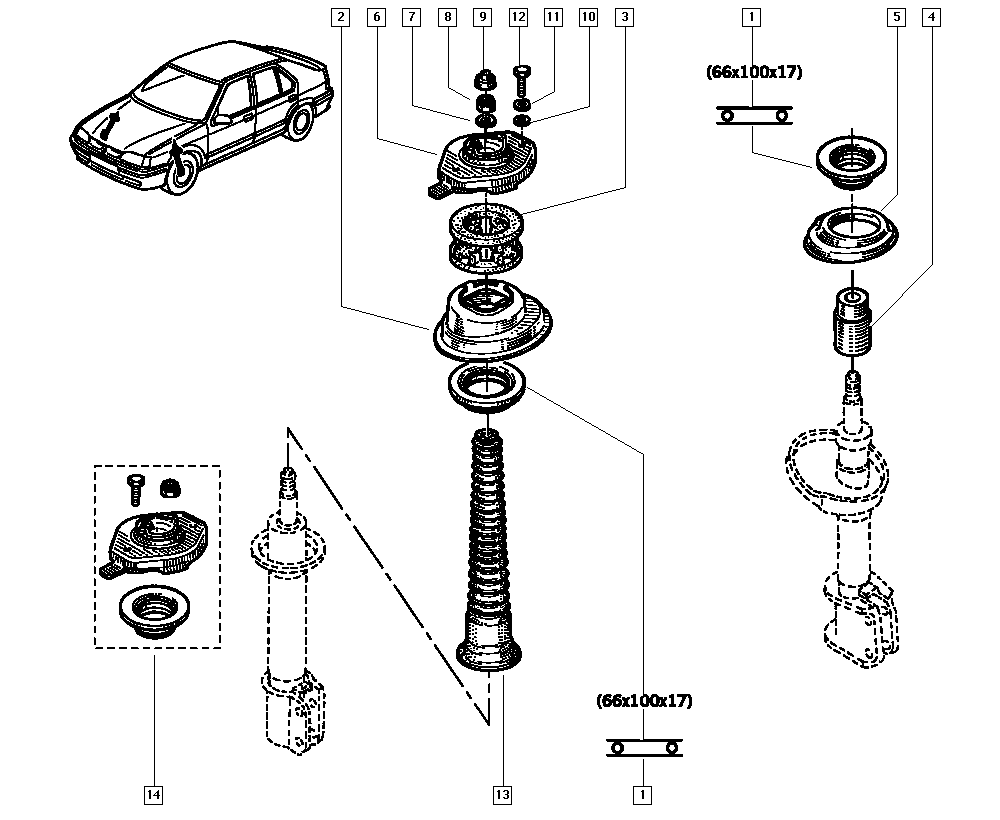 RENAULT TRUCKS 7700835254 - Üst Strut Montajı furqanavto.az