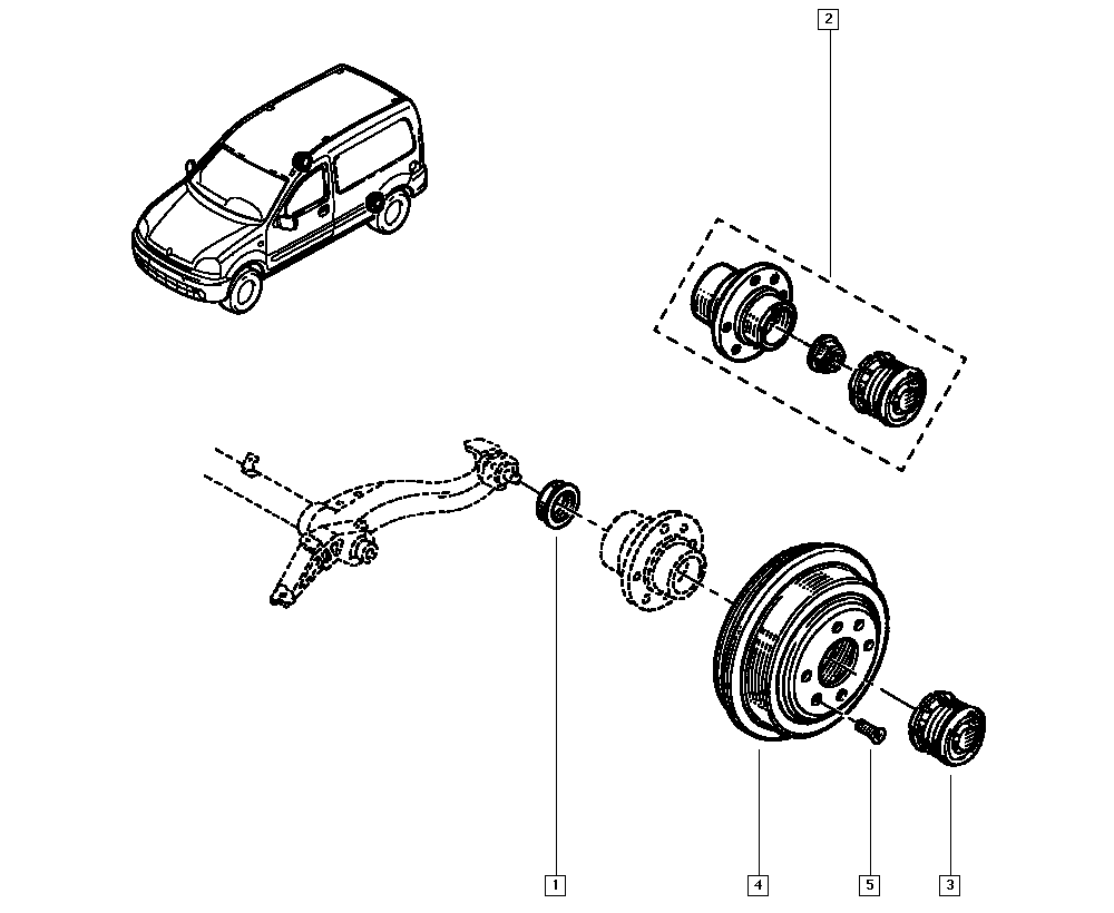 RENAULT 77 01 208 075 - Təkər qovşağı, podşipnik dəsti furqanavto.az