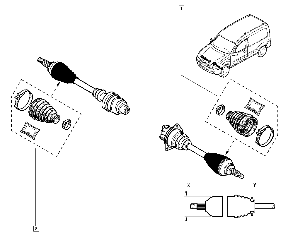 RENAULT 7701209251 - Körük, sürücü val furqanavto.az