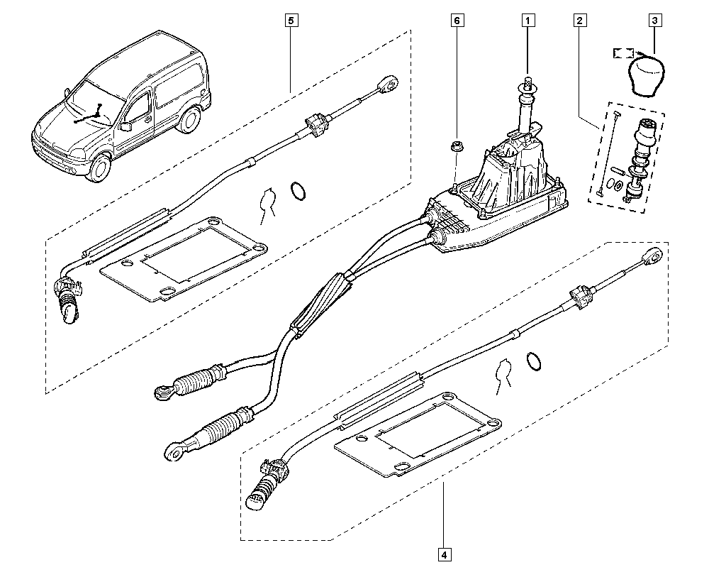 RENAULT 7701 479 154 - Kabel, mexaniki ötürmə furqanavto.az