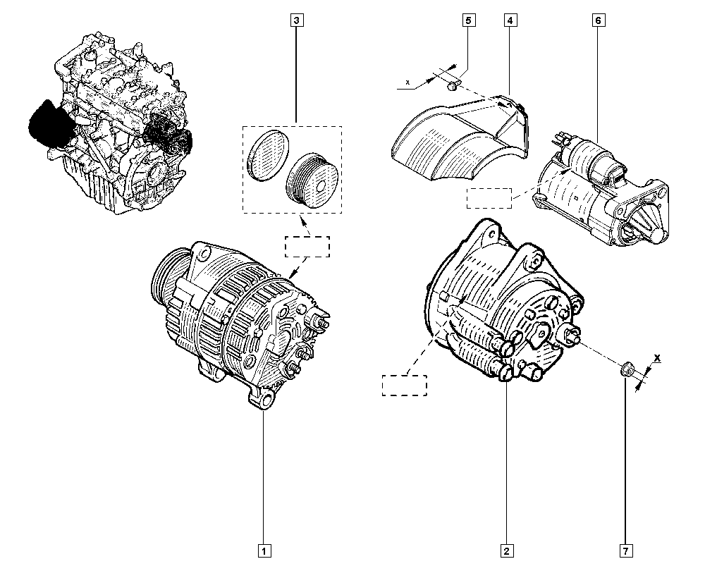 DACIA 23 10 077 88R - Kasnak, alternator, sərbəst dönərli mufta furqanavto.az