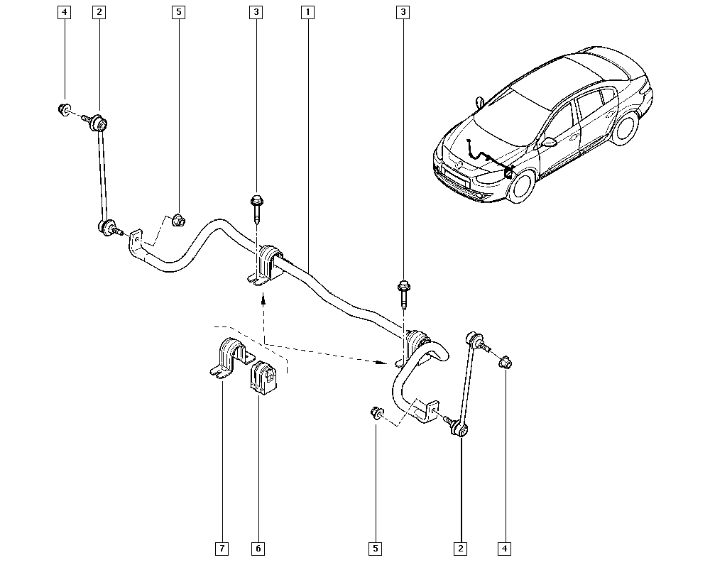 RENAULT 54 61 821 98R - Çubuq / Strut, stabilizator furqanavto.az