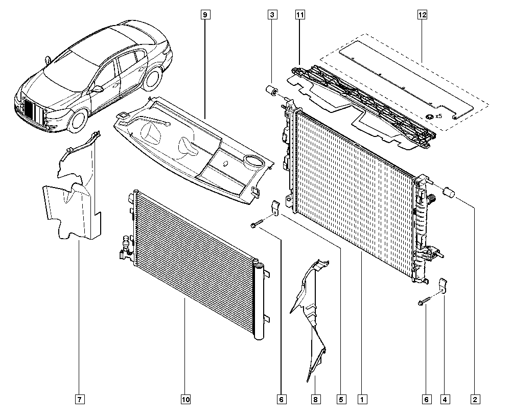 OM 921009956R - Kondenser, kondisioner furqanavto.az