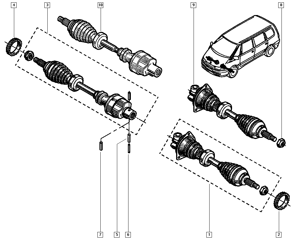 RENAULT 8200031149 - Sürücü mili furqanavto.az