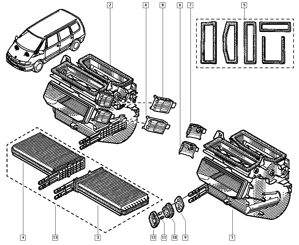 RENAULT 60 25 371 298 - İstilik dəyişdiricisi, daxili isitmə furqanavto.az