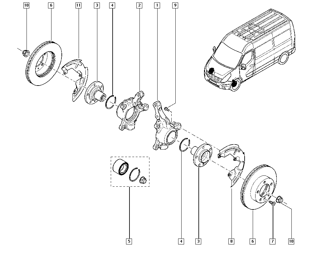 Opel 402103708R - Təkər qovşağı, podşipnik dəsti furqanavto.az