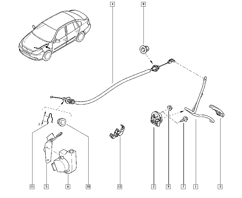 RENAULT 8200700587 - Sürətləndirici kabel furqanavto.az