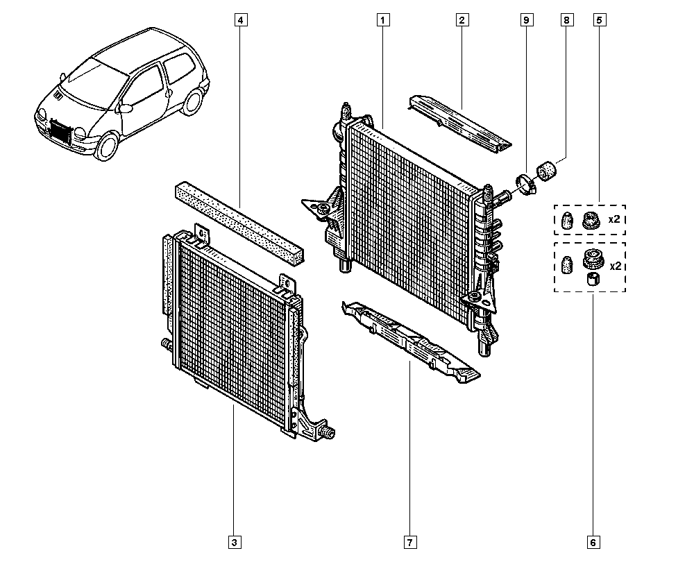 RENAULT 77 01 045 212 - Radiator, mühərrikin soyudulması furqanavto.az