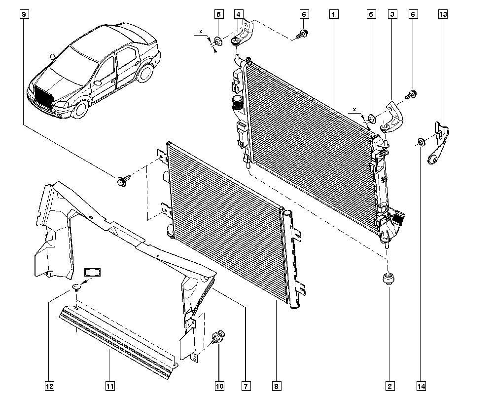 NISSAN 21410- 0598R - Radiator, mühərrikin soyudulması furqanavto.az