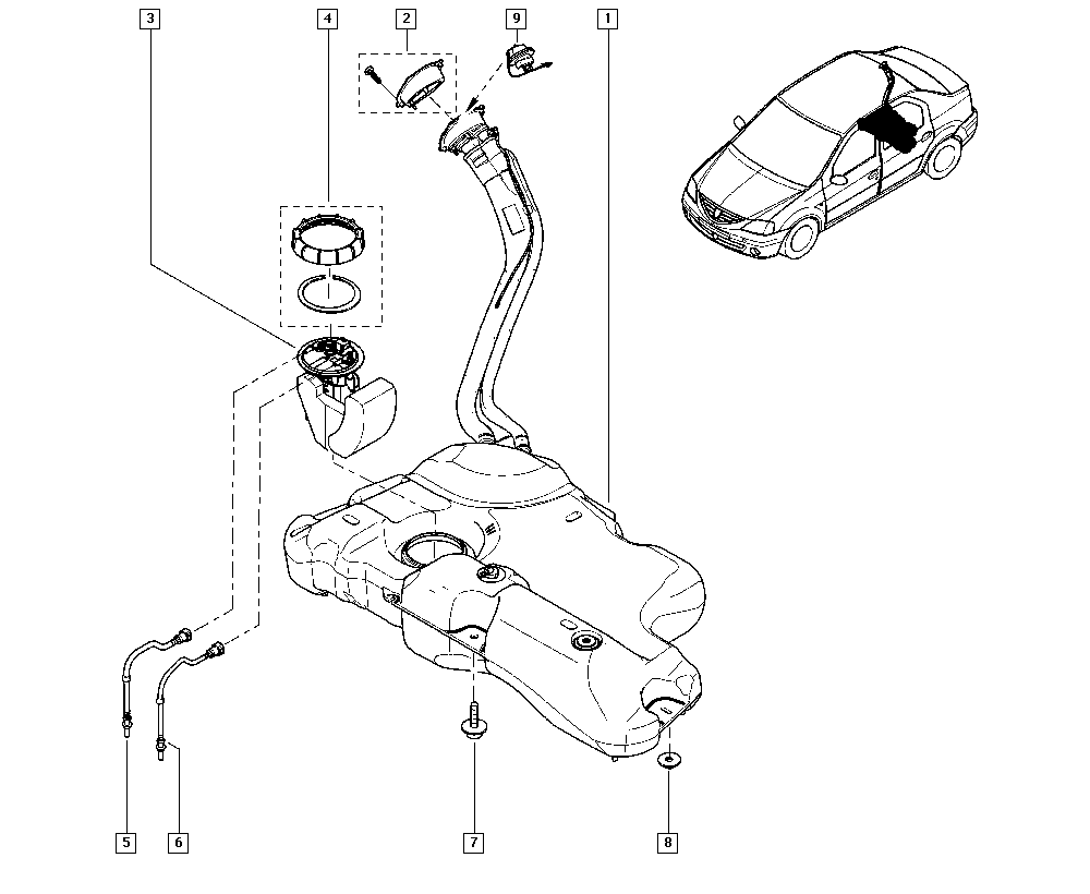 RENAULT 17 20 237 05R - Göndərən bölmə, yanacaq çəni furqanavto.az