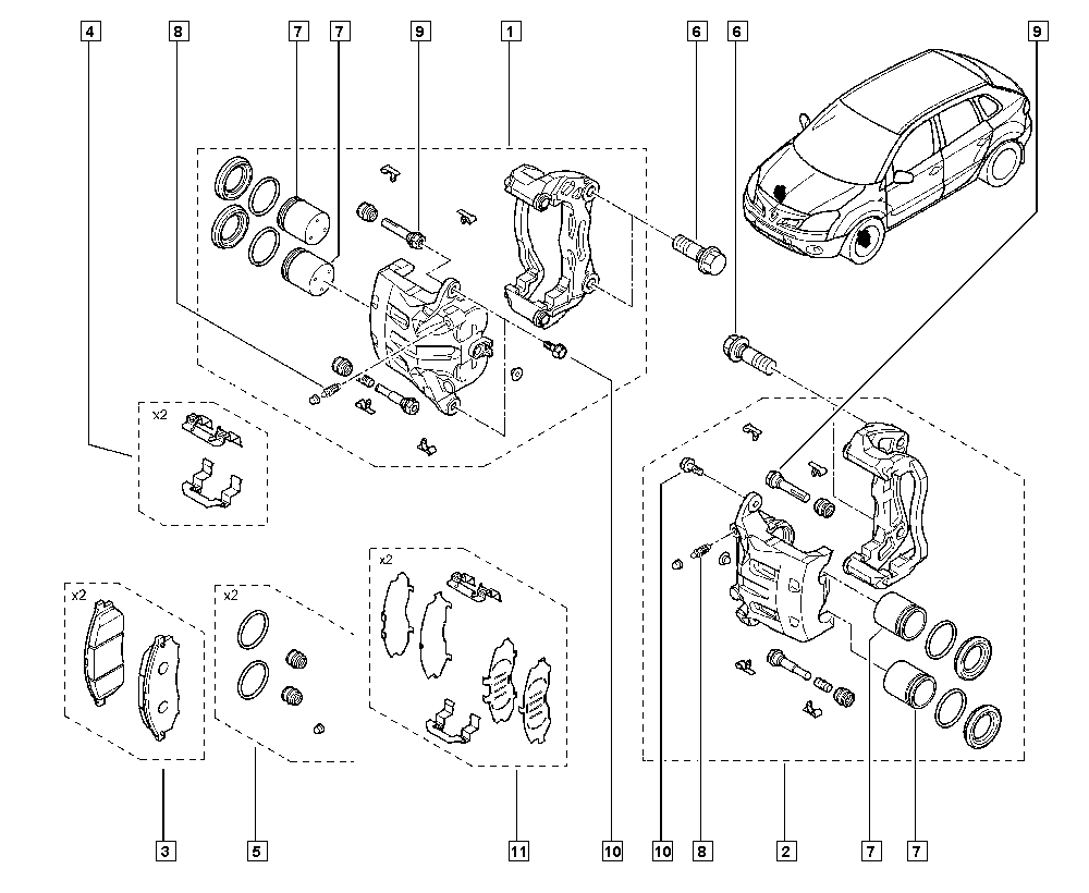 RENAULT 410603072R - Əyləc altlığı dəsti, əyləc diski furqanavto.az