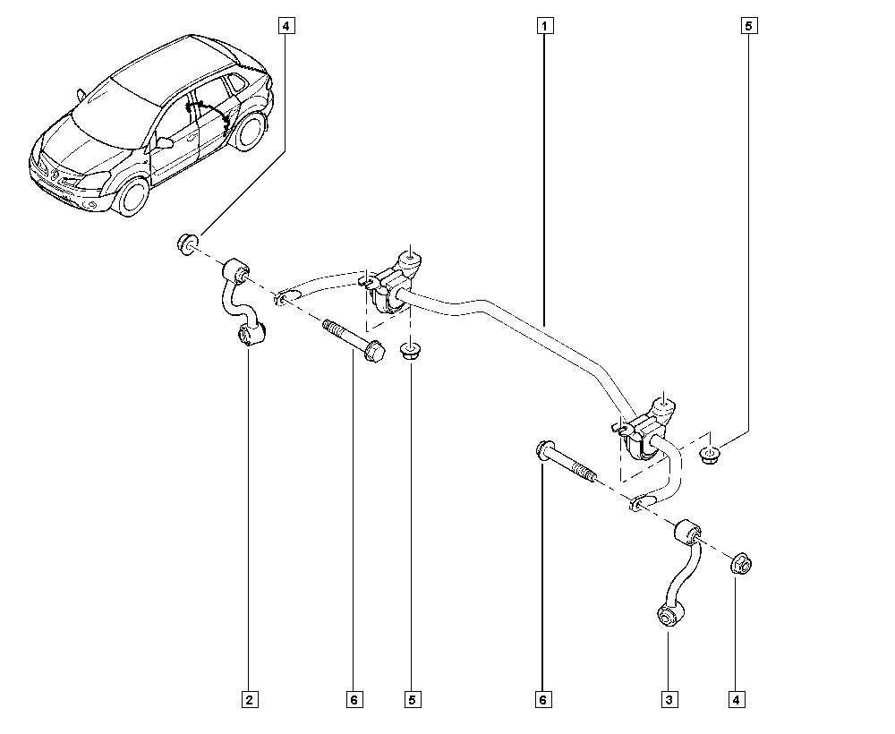 RENAULT 55 61 8JY 00B - Çubuq / Strut, stabilizator furqanavto.az