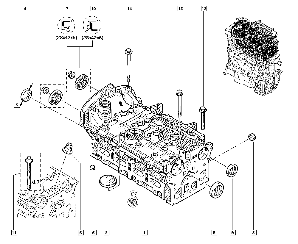 DACIA 7701478550 - Vil möhürü, eksantrik mili furqanavto.az