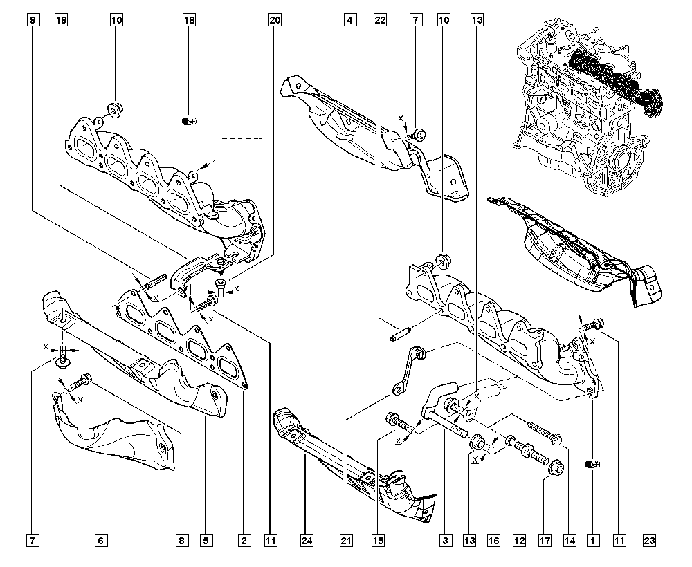 DACIA 8200119714 - MANIFOLD EXHAUST furqanavto.az