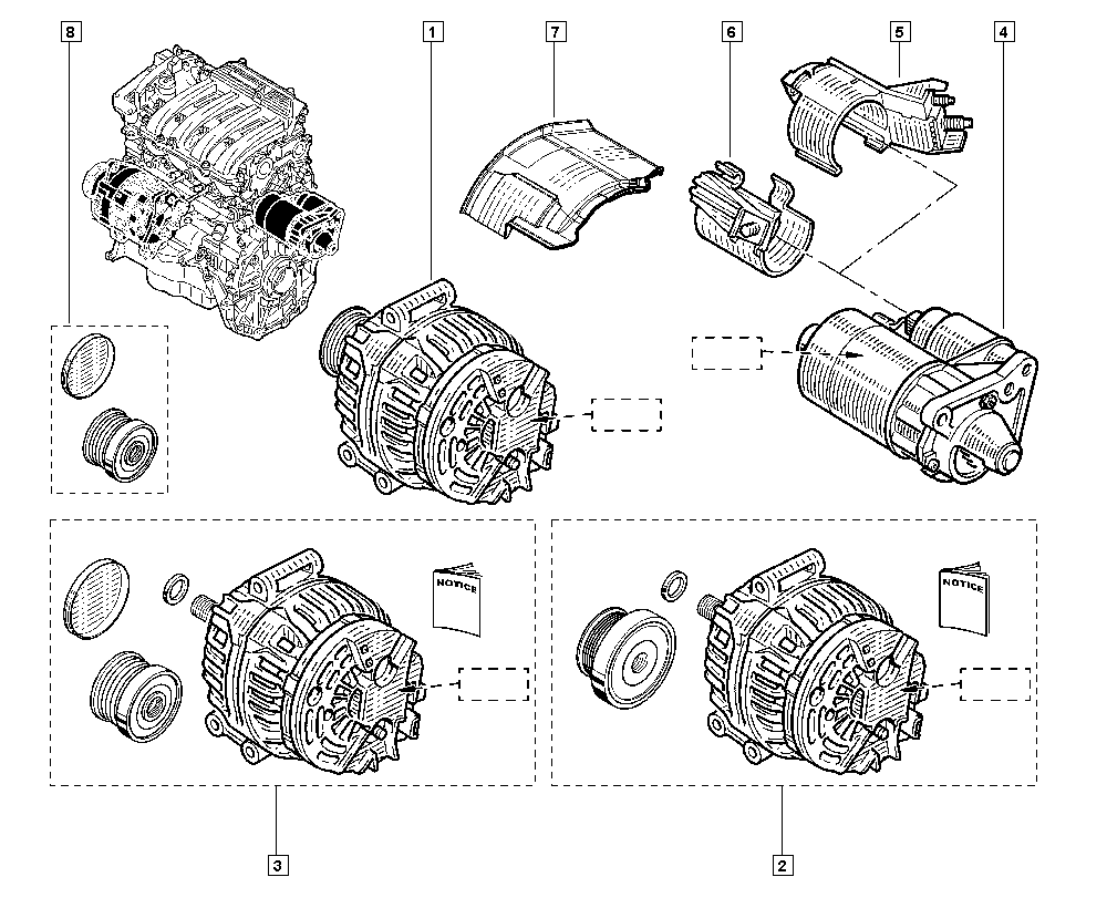 NISSAN 7701477689 - Kasnak, alternator, sərbəst dönərli mufta furqanavto.az