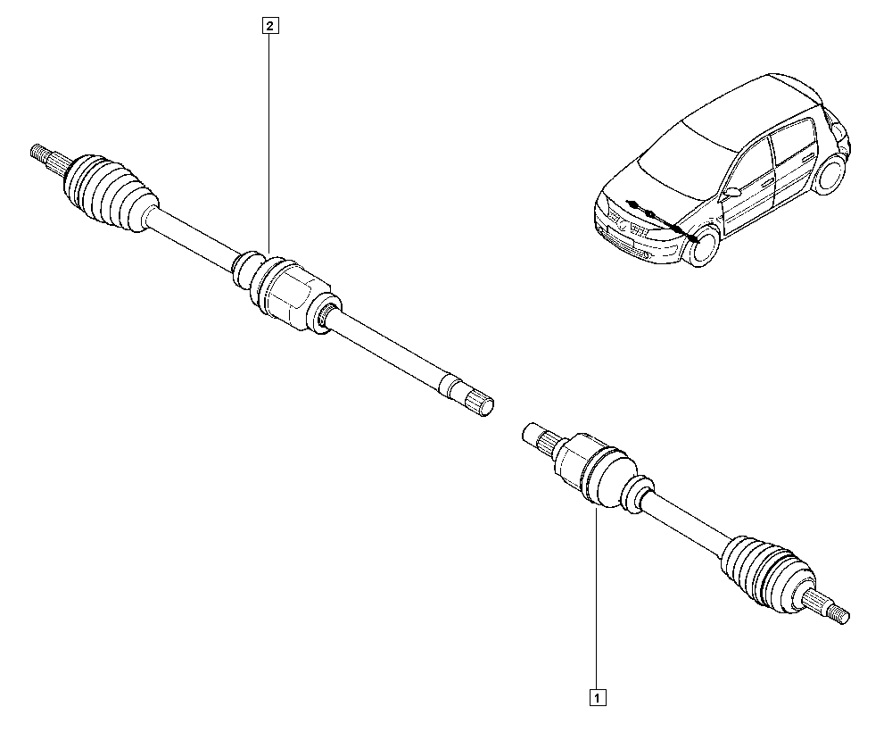 DACIA 82 00 472 158 - Sürücü mili furqanavto.az