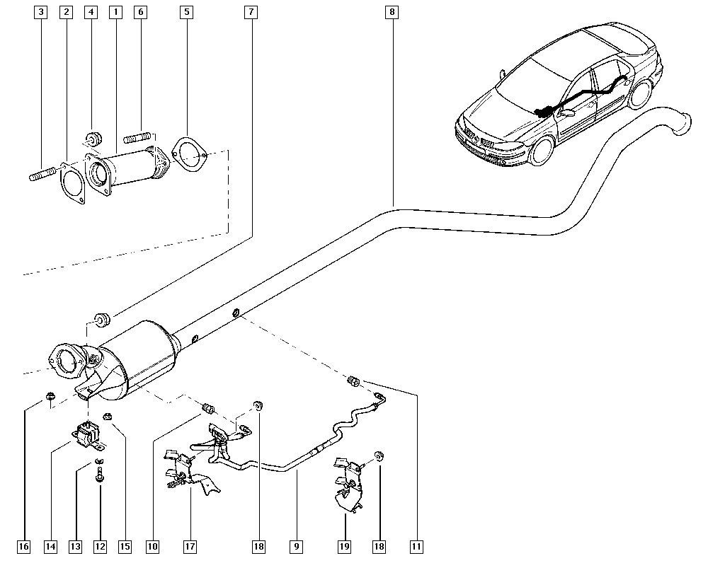 RENAULT 8200149425 - Conta, egzoz borusu furqanavto.az