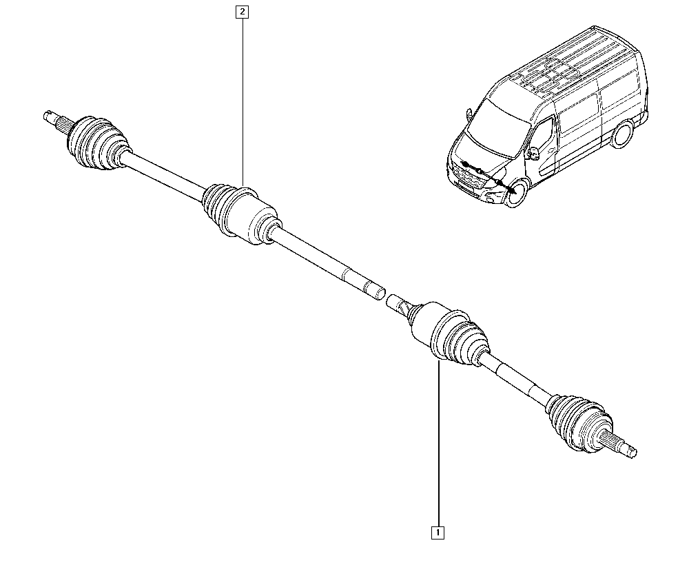 RENAULT 391002176R - Sürücü mili furqanavto.az