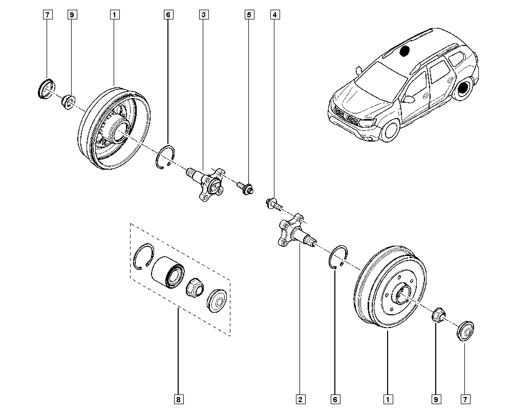 DACIA 432106434R - Təkər qovşağı, podşipnik dəsti furqanavto.az