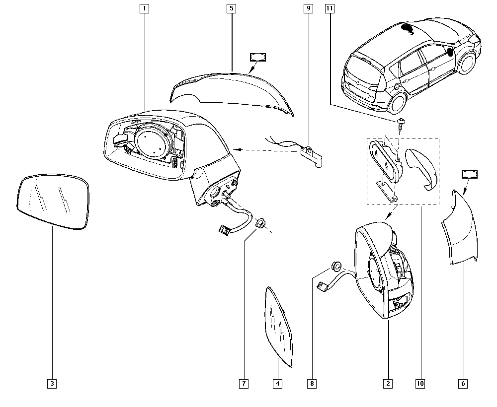 RENAULT 963656780R - Kənar güzgü furqanavto.az