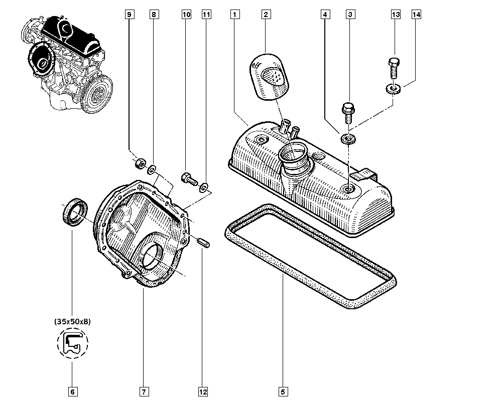 RENAULT 77 00 859 691 - Vil möhürü, eksantrik mili furqanavto.az