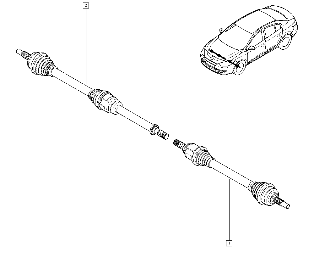 RENAULT 8200725499 - Sürücü mili furqanavto.az