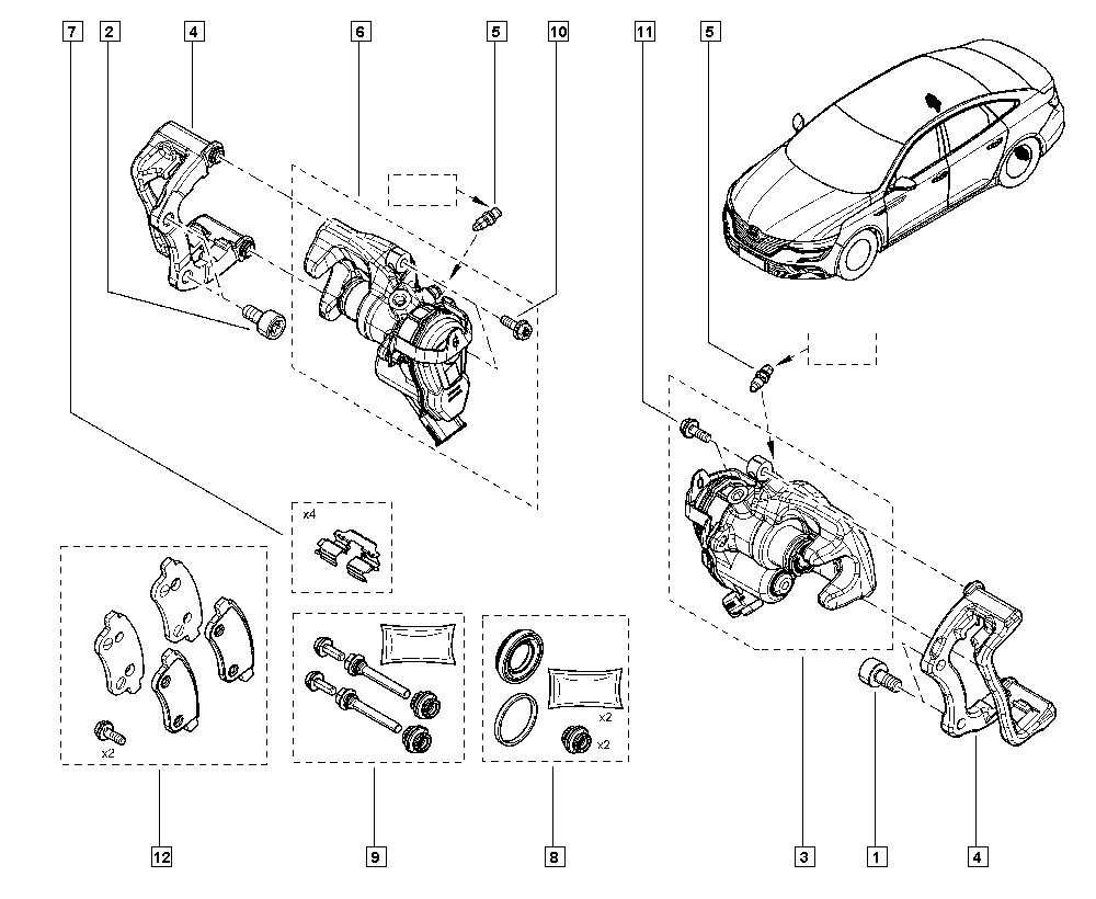 RENAULT 440834627R - Əyləc altlığı dəsti, əyləc diski furqanavto.az