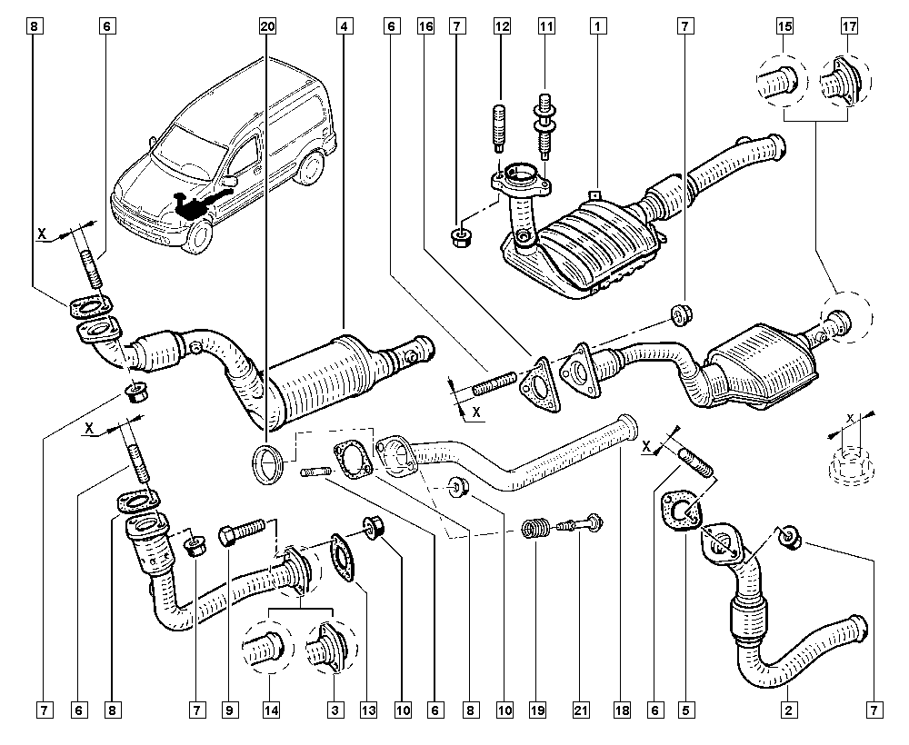 RENAULT 77 00 431 883 - Conta, egzoz borusu furqanavto.az