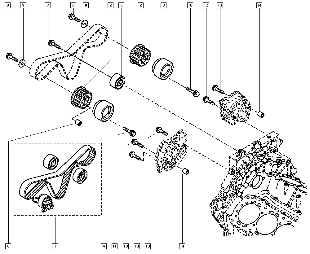 DACIA 77 01 063 970 - Yönləndirmə / Bələdçi kasnağı, vaxt kəməri furqanavto.az