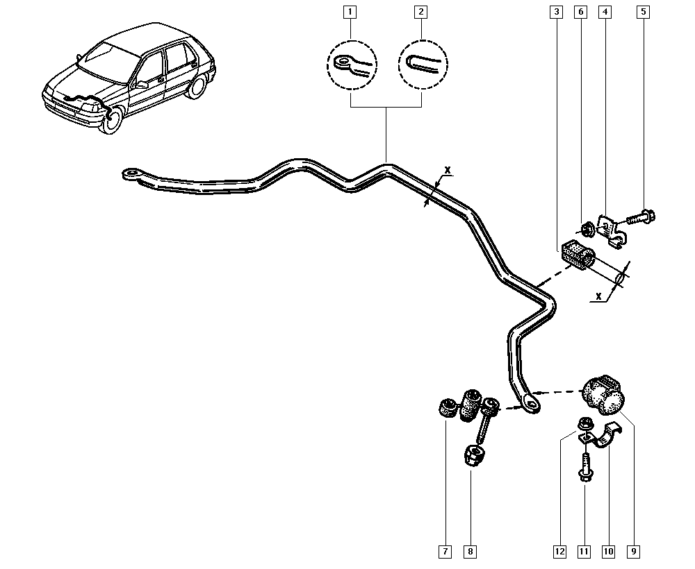 RENAULT 77 00 799 404 - Çubuq / Strut, stabilizator www.furqanavto.az