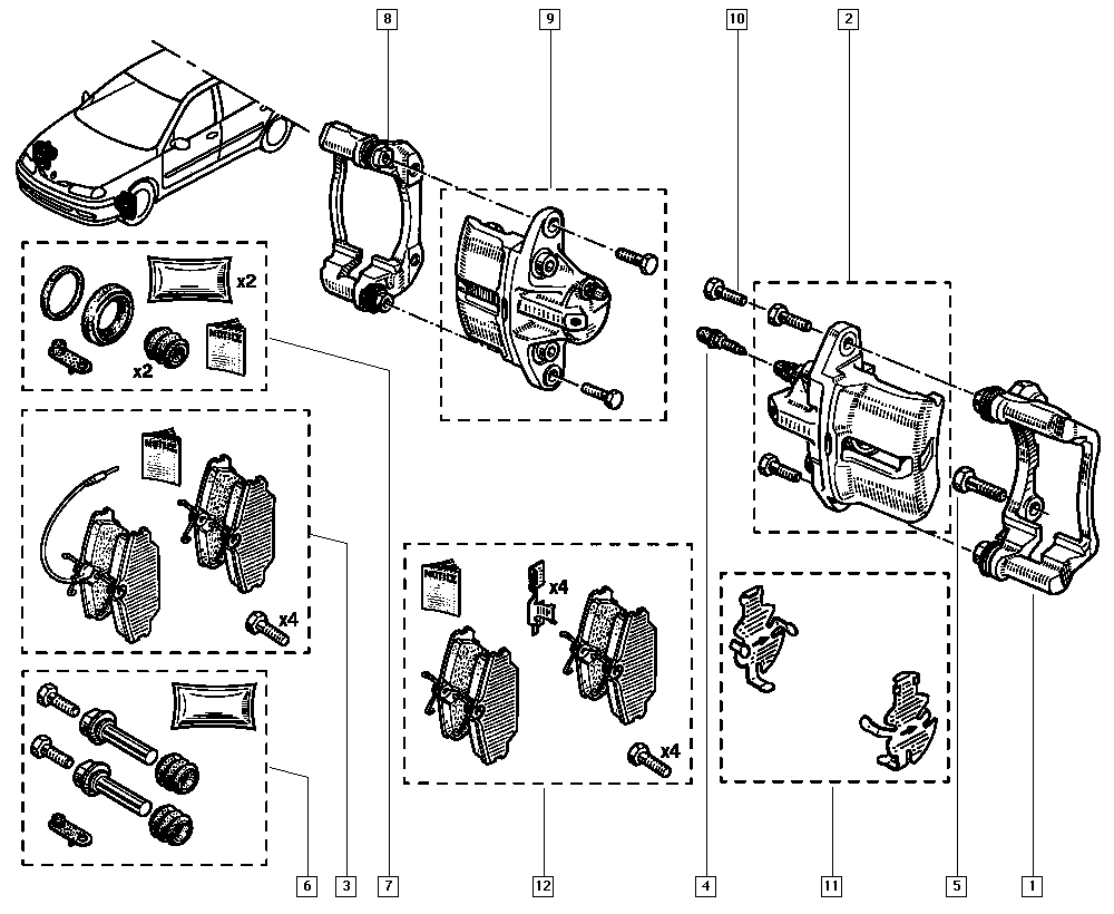 RENAULT TRUCKS 7701 209 380 - Əyləc altlığı dəsti, əyləc diski furqanavto.az