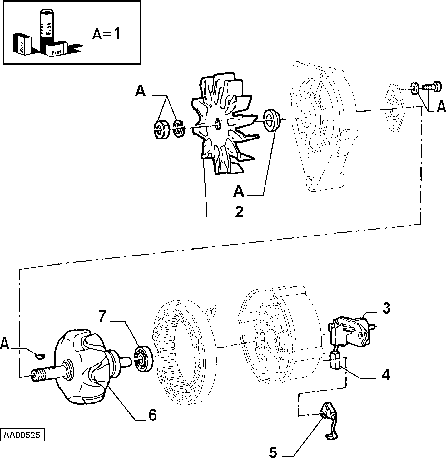 FIAT / LANCIA 9947100 - Gərginlik tənzimləyicisi, alternator furqanavto.az