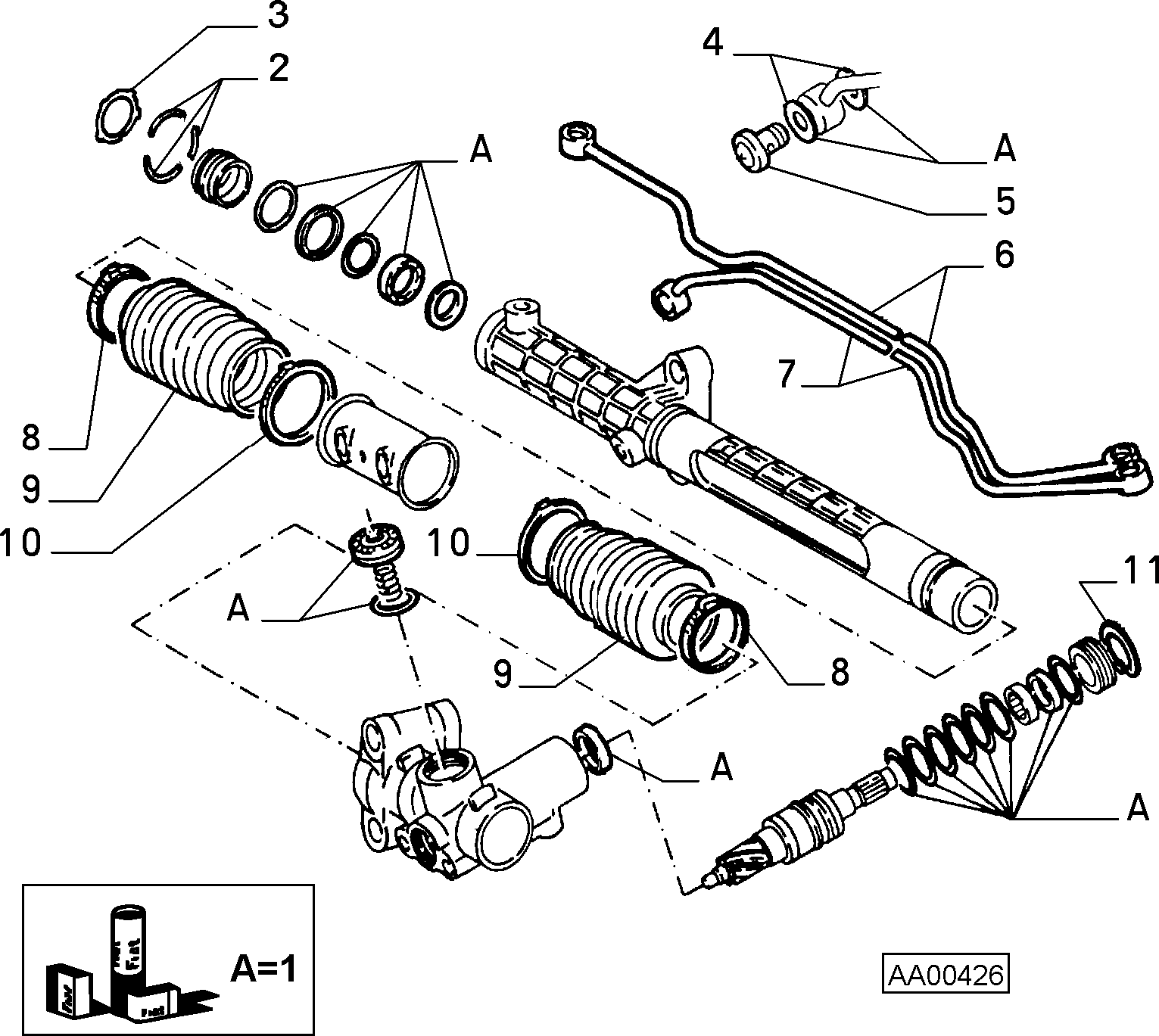 Alfa Romeo 9943449 - Körük dəsti, sükan furqanavto.az