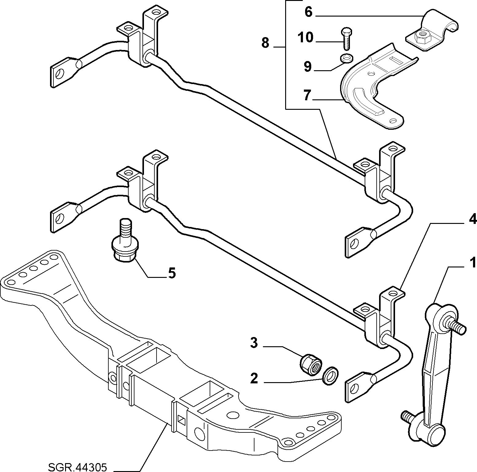 Lancia 46555183 - Dəstək kol, stabilizator furqanavto.az