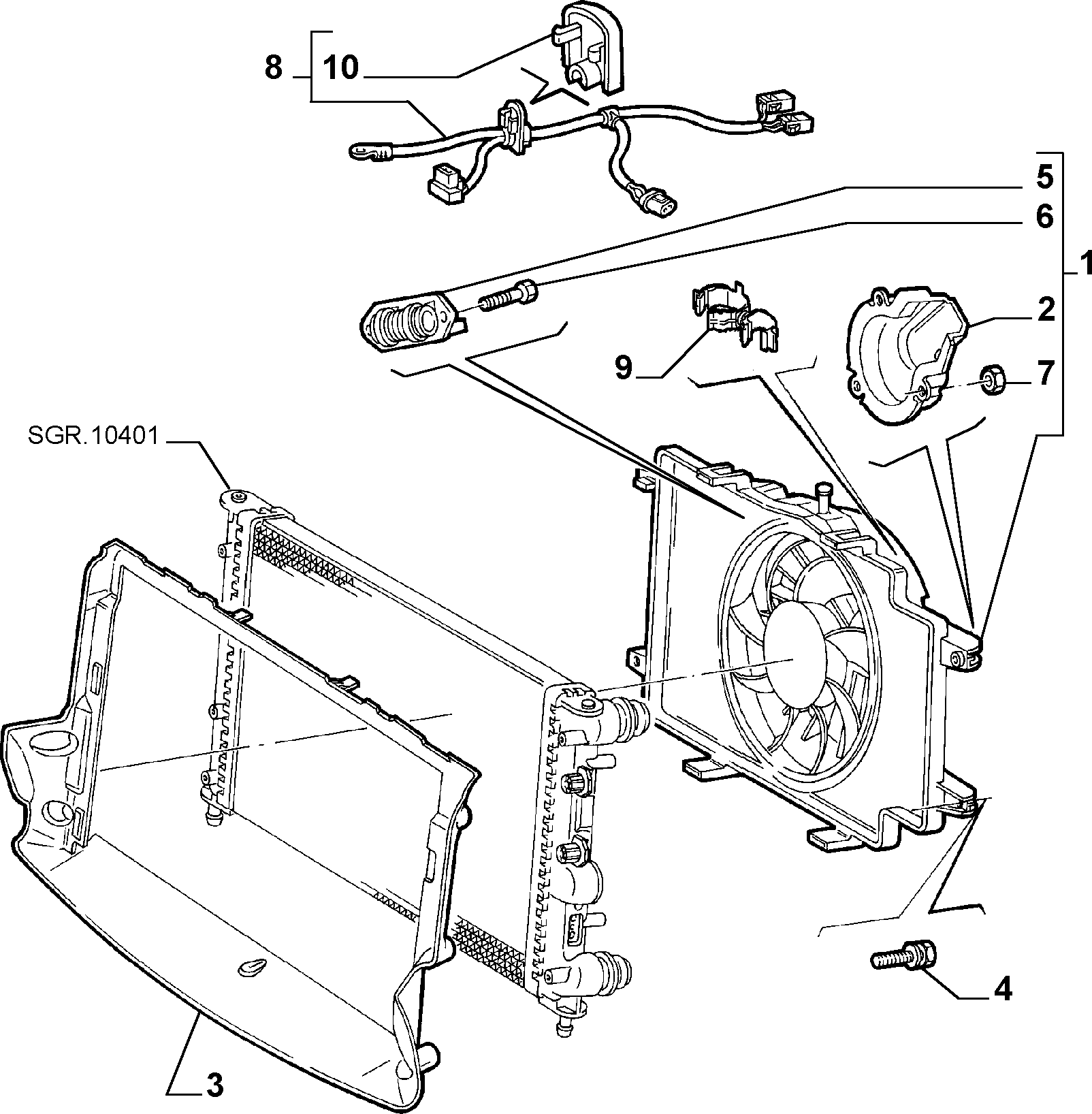 FIAT 46743390 - Fen, radiator furqanavto.az