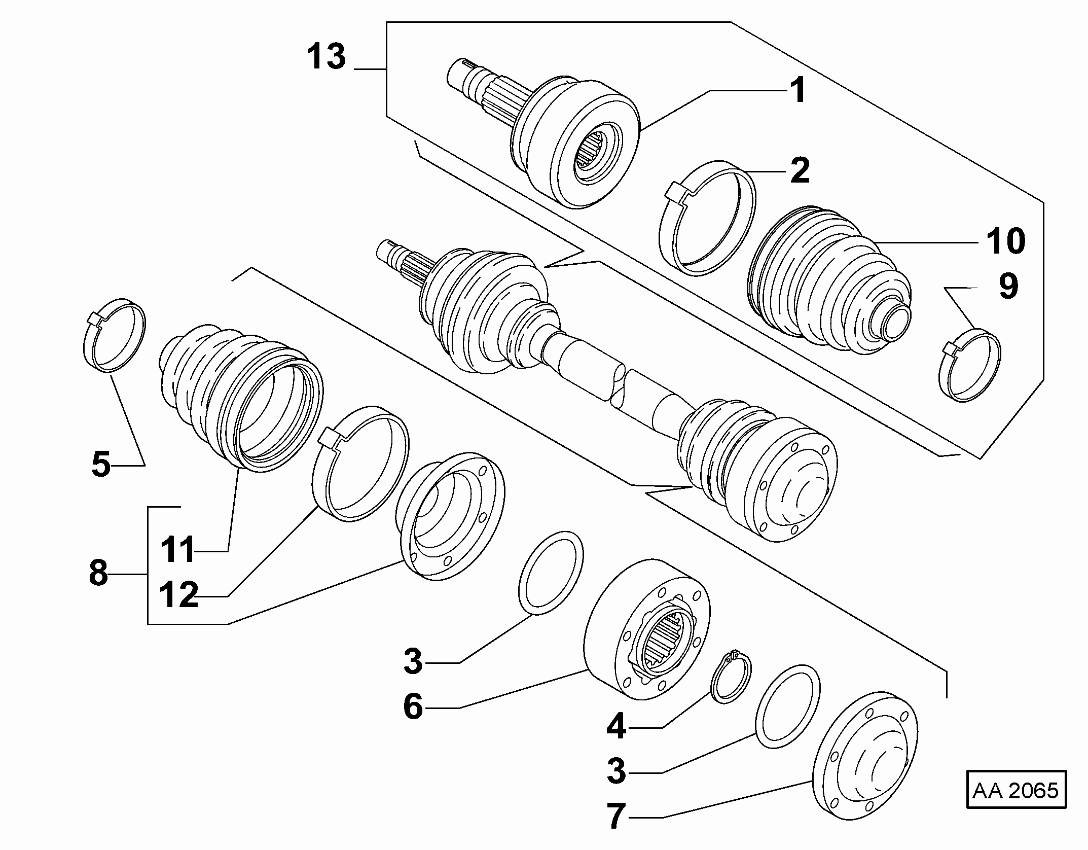 Alfarome/Fiat/Lanci 46307103 - Birləşmə dəsti, ötürücü val furqanavto.az