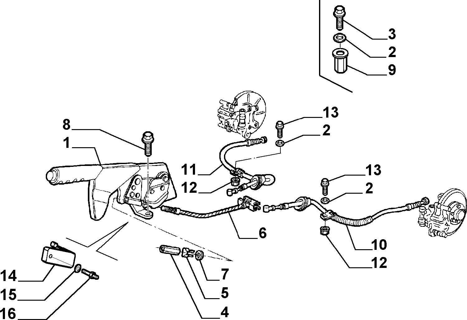 Alfa Romeo 60661488 - Kabel, dayanacaq əyləci furqanavto.az