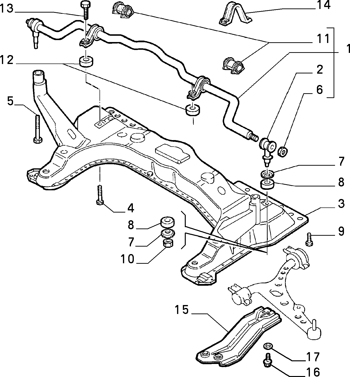 FIAT 7588031 - Dəstək kol, stabilizator furqanavto.az