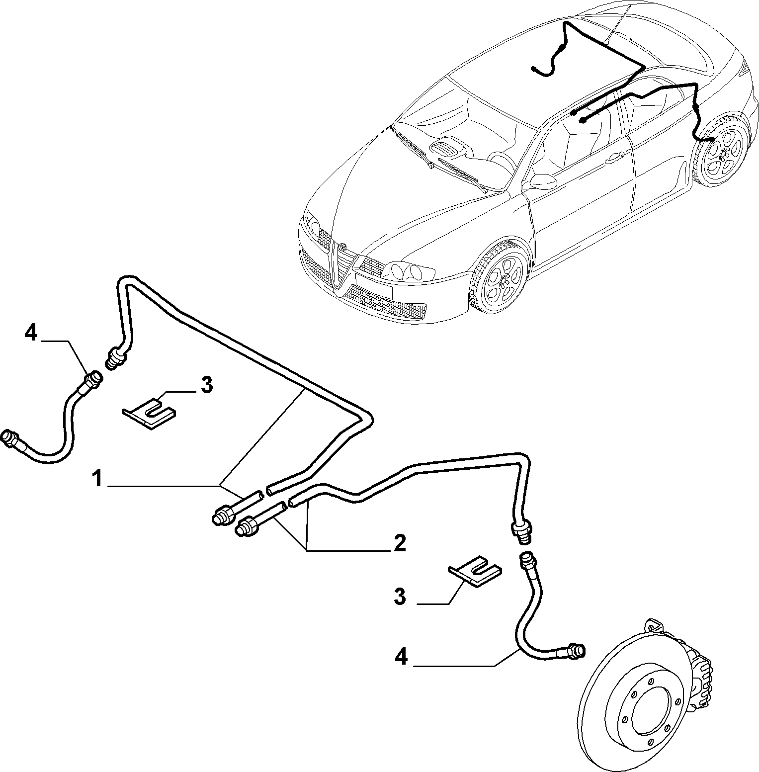 Alfarome/Fiat/Lanci 51700558 - Əyləc şlanqı furqanavto.az