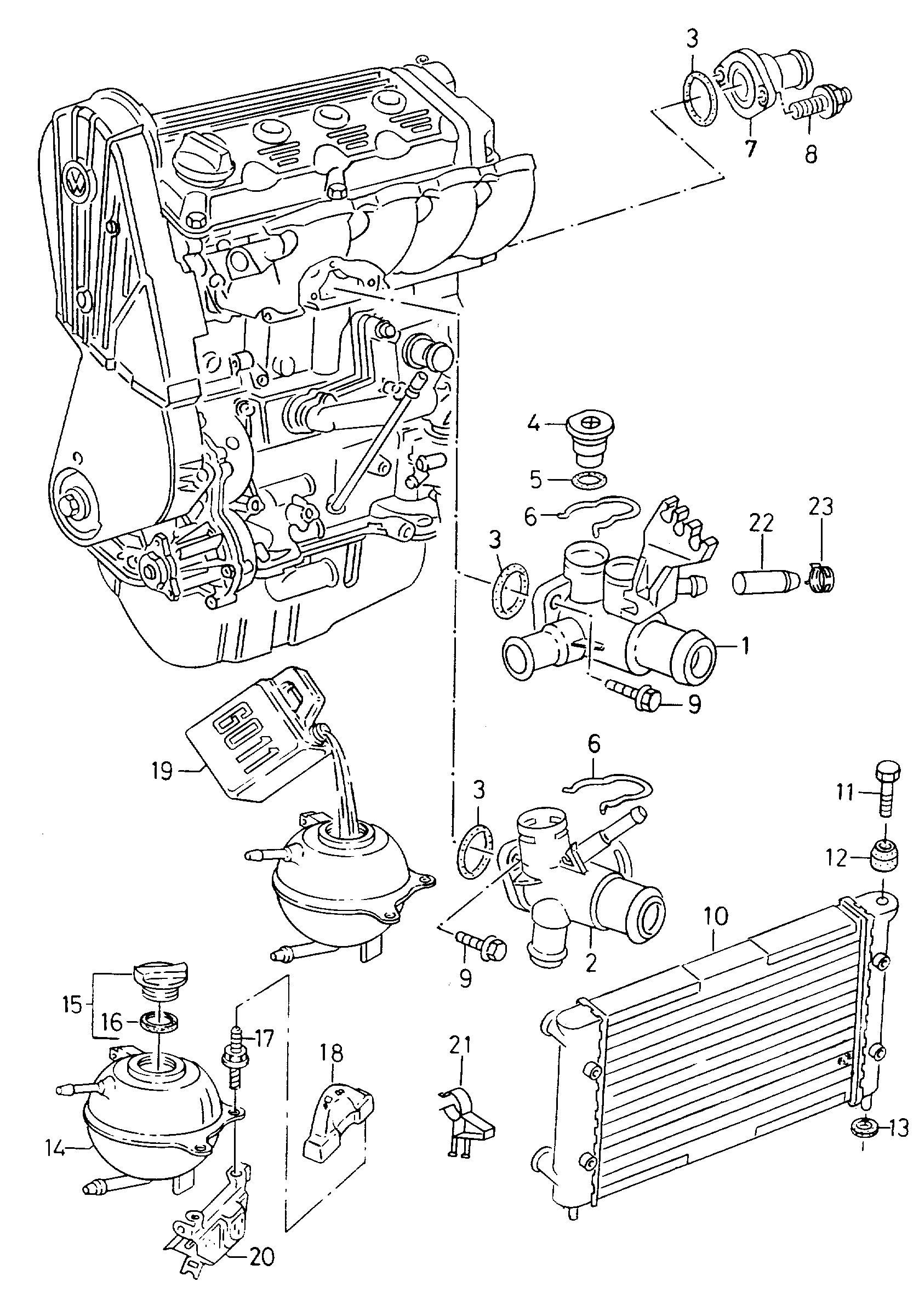 VAG 1H0121253P - Radiator, mühərrikin soyudulması furqanavto.az