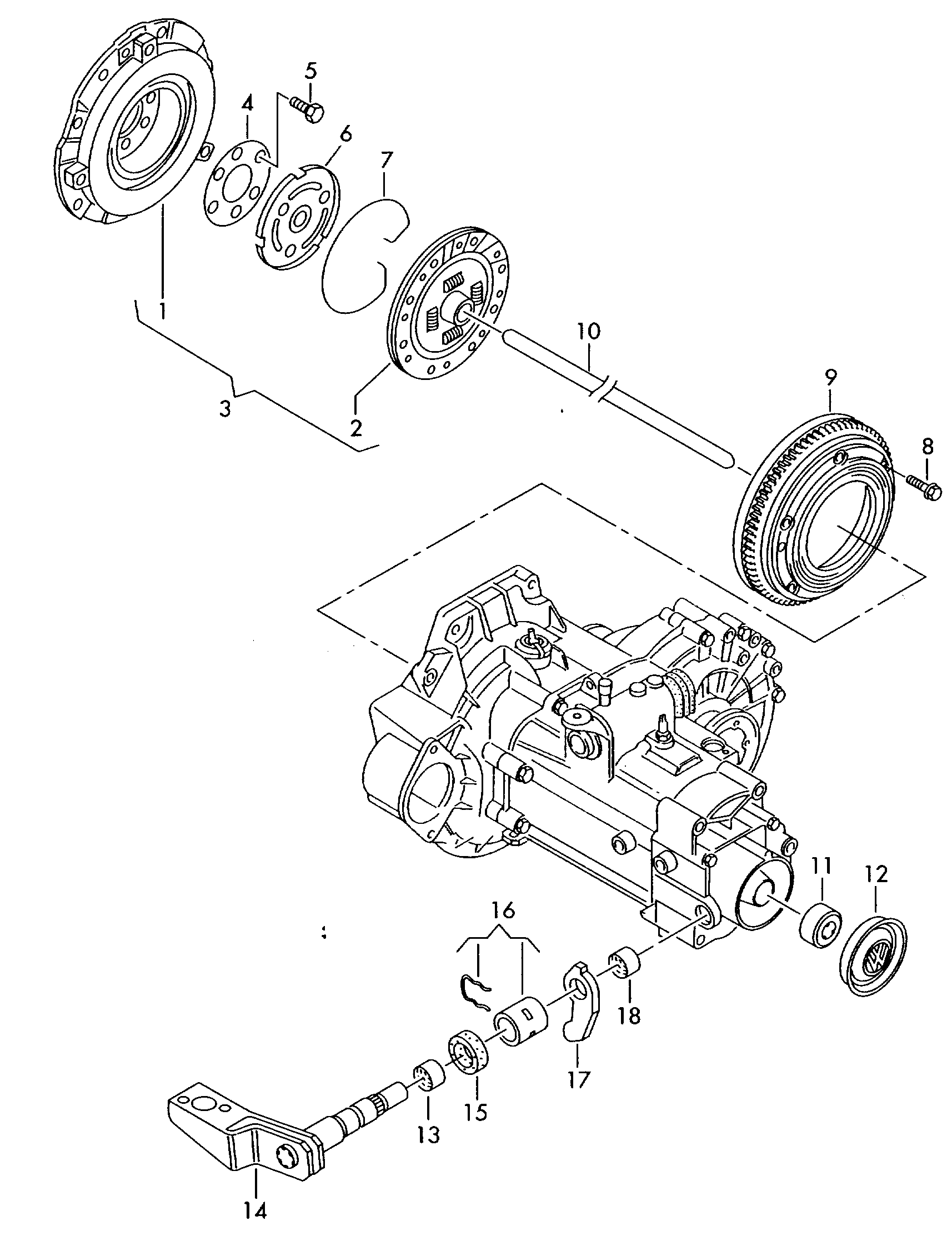 VW 027 141 025 T - Debriyaj təzyiq lövhəsi furqanavto.az