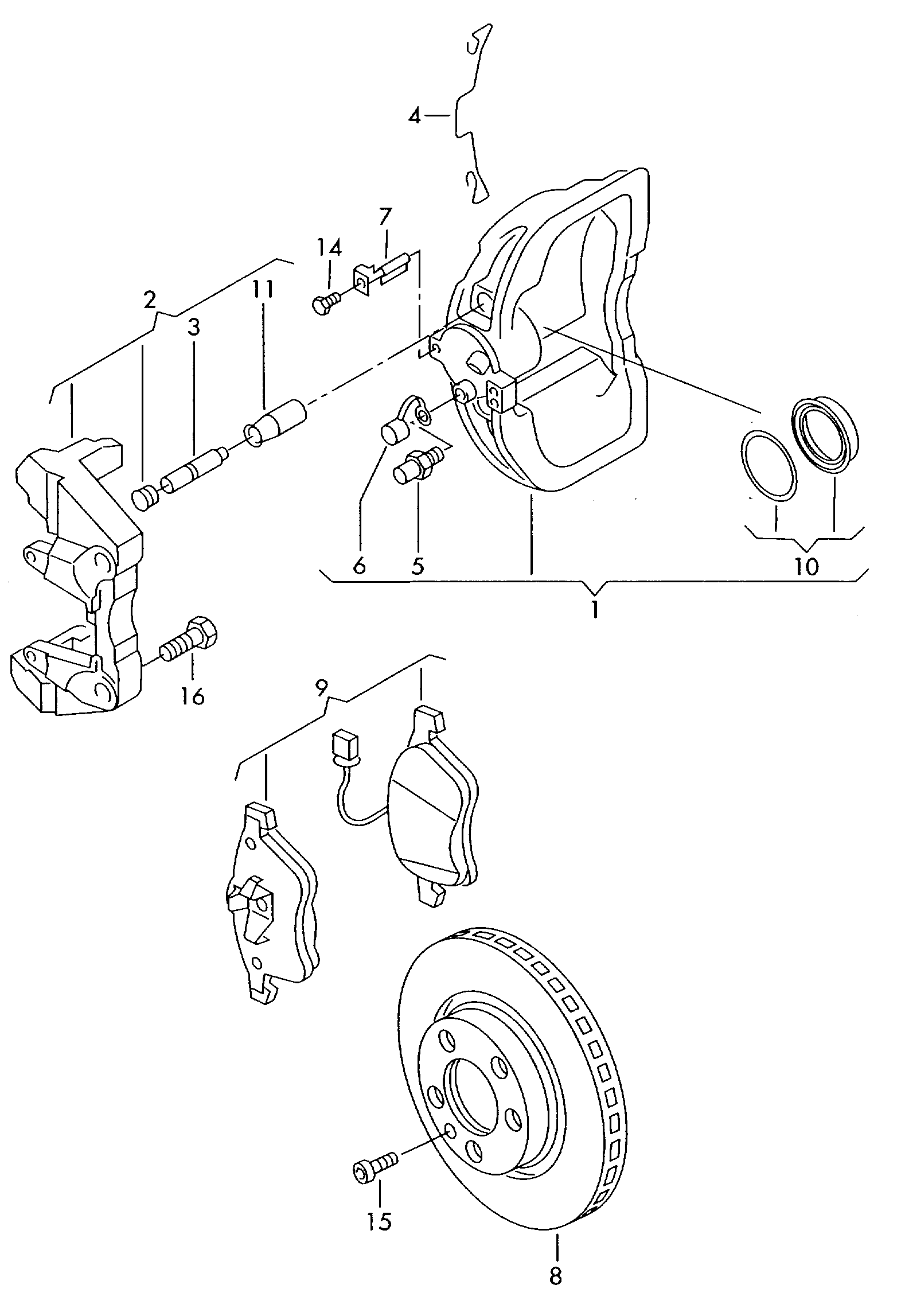 FORD 7M3698151A - Əyləc altlığı dəsti, əyləc diski furqanavto.az