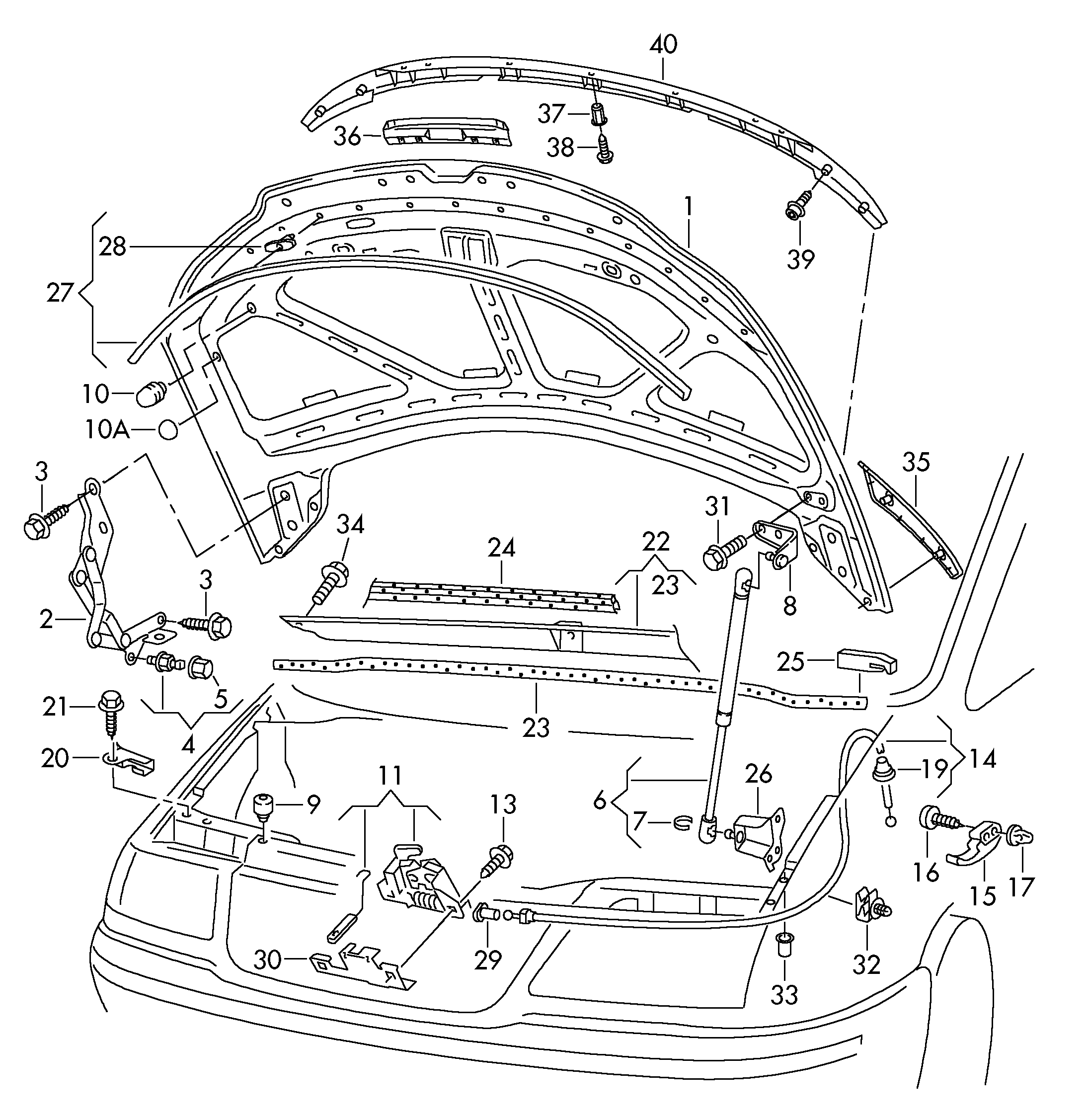 FORD 7M3823359A - Qaz bulaq, kapot furqanavto.az